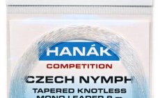 Tapered Knotless Mono Leader Hank Competition Czech Nymph 9 m - Clear