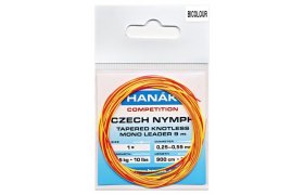 Tapered Knotless Mono Leader Hank Compe ... Tapered Knotless Mono Leader Hank Competition Czech Nymph 9 m - Bicolour