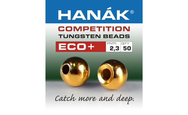 Tungsten Beads Hanak Competition ECO+ Gold Tungsten Beads Hanak Competition ECO+ Gold 2,3 mm, 50 pcs