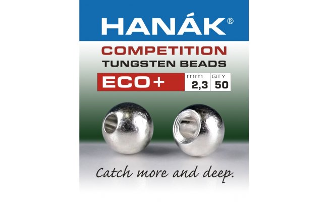 Tungsten Beads Hanak Competition ECO+ Silver Tungsten Beads Hanak Competition ECO+ Silver 2,3 mm, 50 pcs