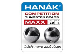 Tungsten Beads Hanak Competition MAXX Black Nickel (With Groove) Tungsten Beads Hanak Competition MAXX Black Nickel (With Groove) 7.2 mm, 5 pcs