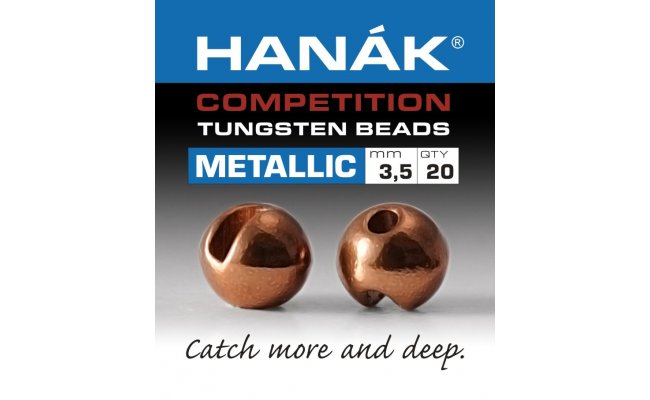 Tungsten Beads Hanak Competition Metallic+ Brown Tungsten Beads Hanak Competition Metallic+ Brown 2,0 mm, 20 pcs