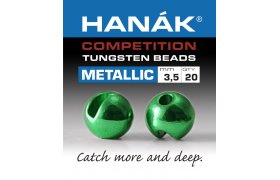 Tungsten Beads Hanak Competition Metalli ... Tungsten Beads Hanak Competition Metallic+ Green 2,0 mm, 20 pcs