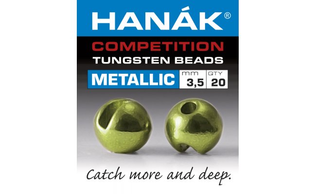 Tungsten Beads Hanak Competition Metallic+ Olive Tungsten Beads Hanak Competition Metallic+ Olive 2,0 mm, 20 pcs