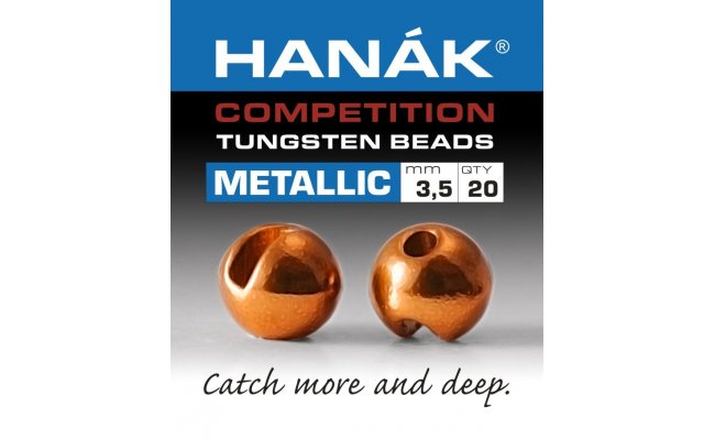 Tungsten Beads Hanak Competition Metallic+ Orange Tungsten Beads Hanak Competition Metallic+ Orange 2,0 mm, 20 pcs 