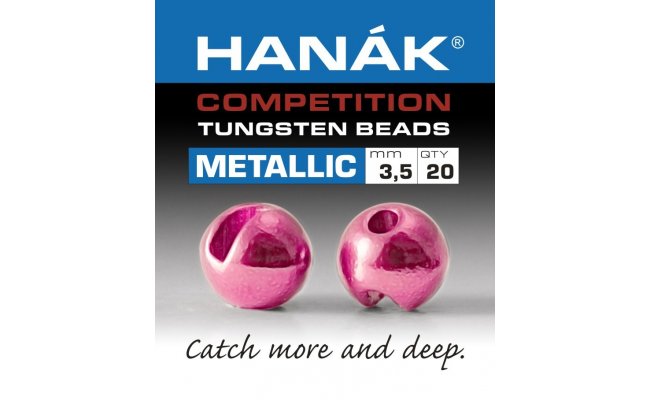 Tungsten Beads Hanak Competition Metallic+ Pink Light Tungsten Beads Hanak Competition Metallic+ Pink Light 2,0 mm, 20 pcs