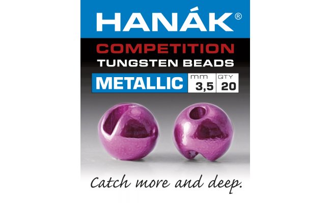 Tungsten Beads Hanak Competition Metallic+ Pink Tungsten Beads Hanak Competition Metallic+ Pink 2,0 mm, 20 pcs