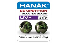 Tungsten Beads Hanak Competition UV+ Black & Chartreuse Tungsten Beads Hanak Competition UV+ Black & Chartreuse 2.8 mm, 15 pcs