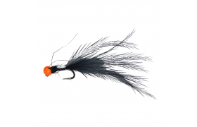 Tungsten Jig Black Lure & Fluo Orange Head Tungsten Jig Black Lure & Fluo Orange Head, Size 16