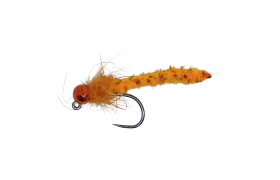 Tungsten Jig MOP Fly Orange Body Orange & Metallic Orange Tungsten Jig MOP Fly Orange Body Orange & Metallic Orange, Size 14