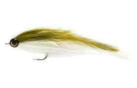Two Tone Brushy Olive & White Two Tone Brushy Olive & White, Size 4/0