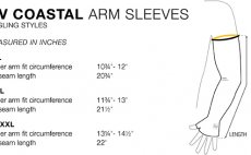 UV Coastal Arm Sleeves Buff Original - Size Chart