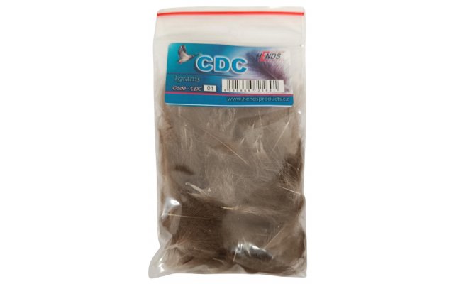 CDC Feathers Hends 1 g CDC Feathers Hends Bulk 1 g Natural Grey