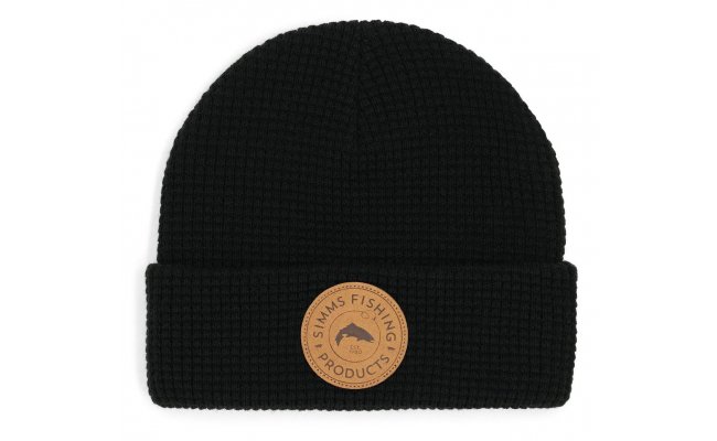 Everyday Beanie Simms Waffle Knit Black Everyday Beanie Simms Waffle Knit Black