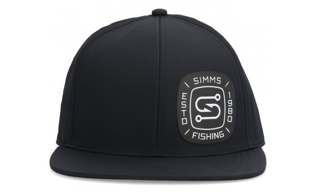 Fishing Cap Simms Flatbill Black Fishing Cap Simms Flatbill Black