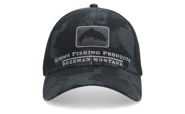Fishing Cap Simms Trout Icon Trucker Regiment Camo Carbon Fishing Cap Simms Trout Icon Trucker Regiment Camo Carbon