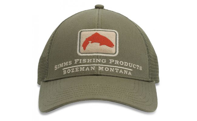 Fishing Cap Simms Trout Icon Trucker Riffle Green Fishing Cap Simms Trout Icon Trucker Riffle Green