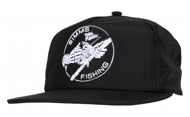 Fishing Cap Simms Unstructured Flat Brim Black Fishing Cap Simms Unstructured Flat Brim Black
