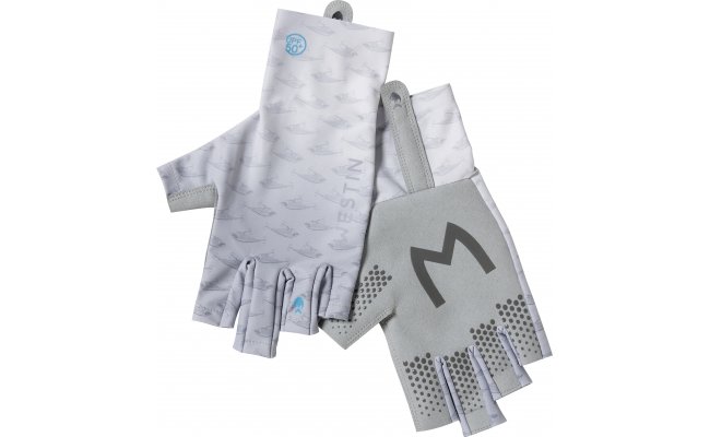 Fishing Half Finger Gloves Westin Solar UPF Grey Fishing Half Finger Gloves Westin Solar UPF Grey M