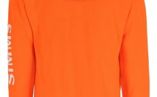Fishing Hoody Simms Bass Outline Neon Orange