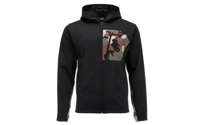 Fishing Hoody Simms CX Full Zip Black Heather Fishing Hoody Simms CX Full Zip Black Heather S