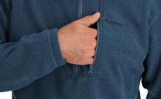 Fishing Hoody Simms Rivershed Half Zip Neptune Heather