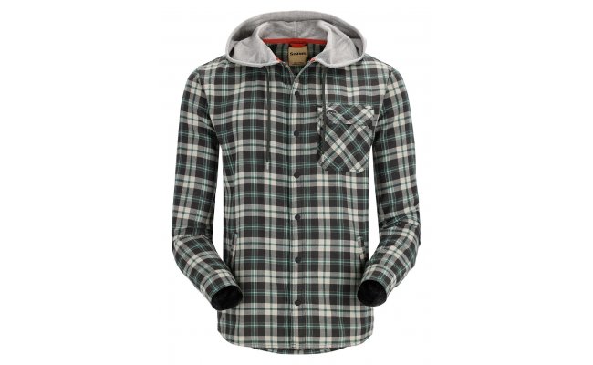 Fishing Hoody Simms Santee Flannel Forest & Carbon CMP Plaid Fishing Hoody Simms Santee Flannel Forest & Carbon CMP Plaid S