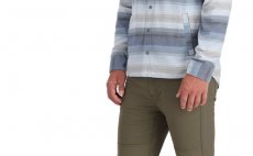 Fishing Hoody Simms Santee Flannel Navy & Storm & Steel Blue Stripe