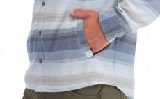 Fishing Hoody Simms Santee Flannel Navy & Storm & Steel Blue Stripe