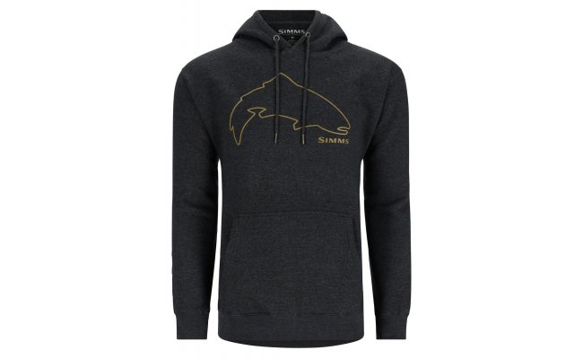 Fishing Hoody Simms Trout Outline Charcoal Heather Fishing Hoody Simms Trout Outline Charcoal Heather S