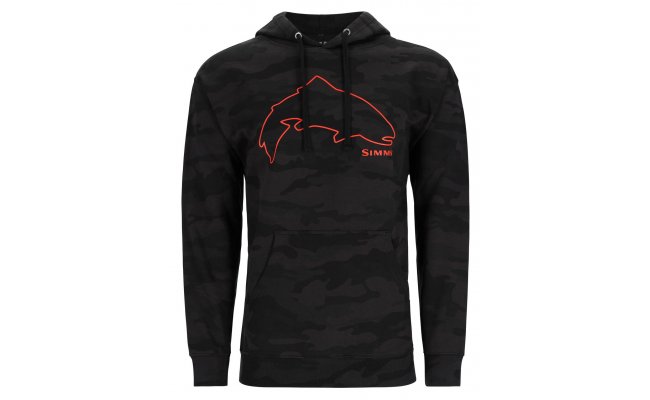 Fishing Hoody Simms Trout Outline Woodland Camo Carbon Fishing Hoody Simms Trout Outline Woodland Camo Carbon S