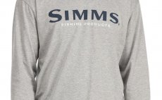 Fishing LS Shirt Simms Logo Grey Heather