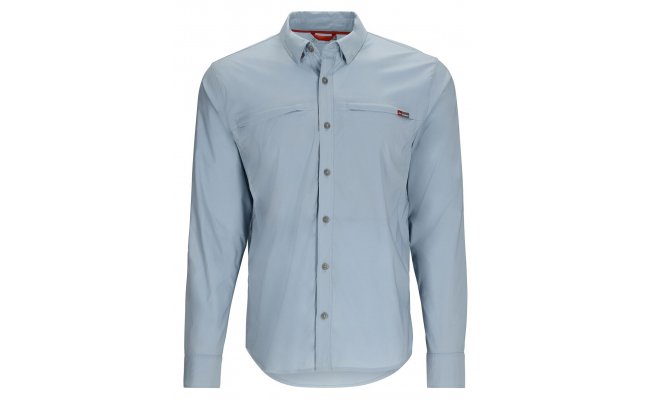 Fishing Shirt Simms BugStopper Plaid Steel Blue Fishing Shirt Simms BugStopper Plaid Steel Blue S