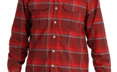 Fishing Shirt Simms Coldweather Cutty Red Asym Ombre Plaid