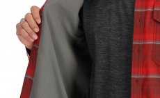 Fishing Shirt Simms Coldweather Cutty Red Asym Ombre Plaid