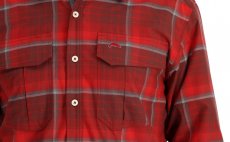 Fishing Shirt Simms Coldweather Cutty Red Asym Ombre Plaid