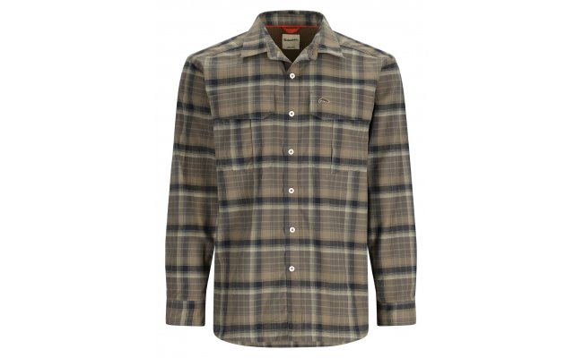 Fishing Shirt Simms ColdWeather Hickory Asym Ombre Plaid Fishing Shirt Simms ColdWeather Hickory Asym Ombre Plaid S