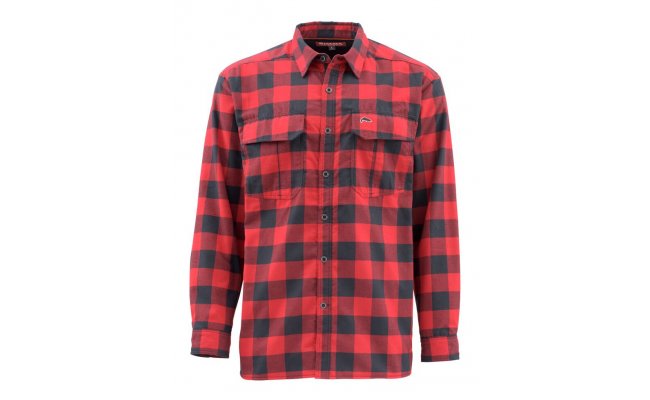 Fishing Shirt Simms Coldweather Red Buffalo Plaid Fishing Shirt Simms Coldweather Red Buffalo Plaid M