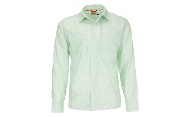 Fishing Shirt Simms Double Haul Light Green Texture Wave Print Fishing Shirt Simms Double Haul Light Green Texture Wave Print S
