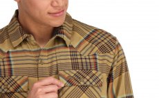 Fishing Shirt Simms Santee Flannel Camel & Navy & Clay Neo Plaid