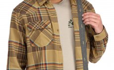 Fishing Shirt Simms Santee Flannel Camel & Navy & Clay Neo Plaid