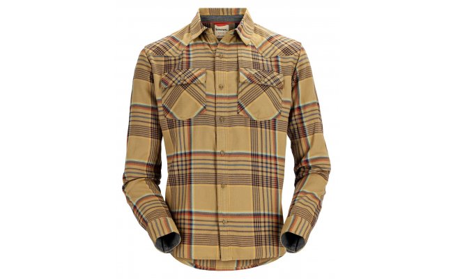 Fishing Shirt Simms Santee Flannel Camel & Navy & Clay Neo Plaid Fishing Shirt Simms Santee Flannel Camel & Navy & Clay Neo Plaid S