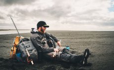 Fly Fishing Backpack Guideline Experience Wateproof Rolltop 21 - In Action