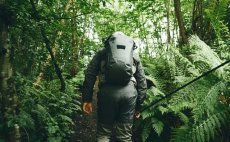 Fly Fishing Backpack Guideline Experience Wateproof Rolltop 21 - In Action