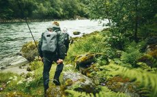 Fly Fishing Backpack Guideline Experience Wateproof Zip 21 - In Action