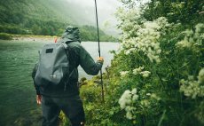 Fly Fishing Backpack Guideline Experience Wateproof Zip 21 - In Action