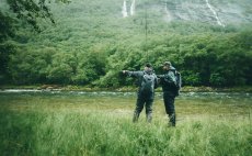 Fly Fishing Backpack Guideline Experience Wateproof Zip 21 - In Action