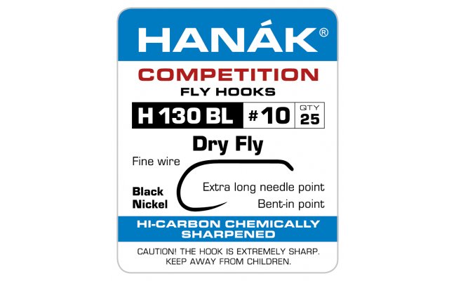 Fly Tying Hook Hanak Competition Dry Fly Bent-in Point (H130BL)