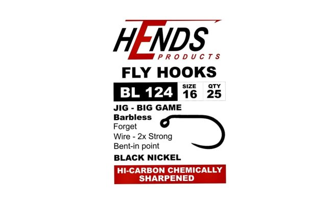 Fly Tying Hook Hends Jig (BL124) Fly Tying Hook Hends Jig (BL124) No 8 25 pcs