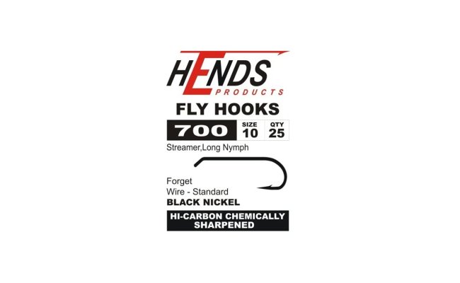 Fly Tying Hook Hends Streamer Barbed (BL700) Fly Tying Hook Hends Streamer Barbed (BL700) No 6 25 pcs